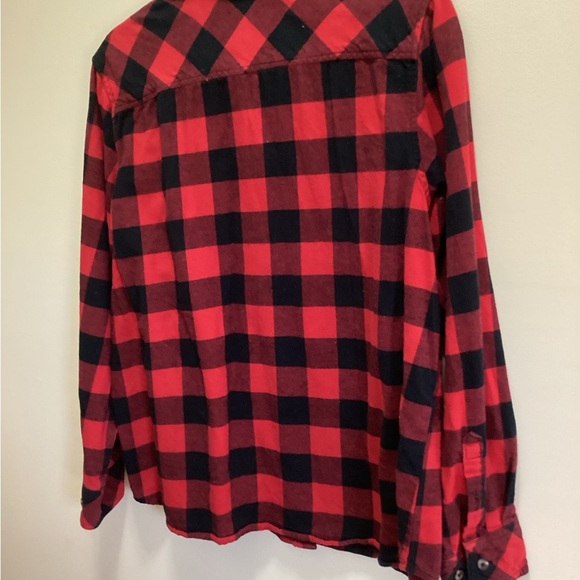 Mens EUC Natural Reflections red black Buffalo plaid flannel shirt - Picture 4 of 4